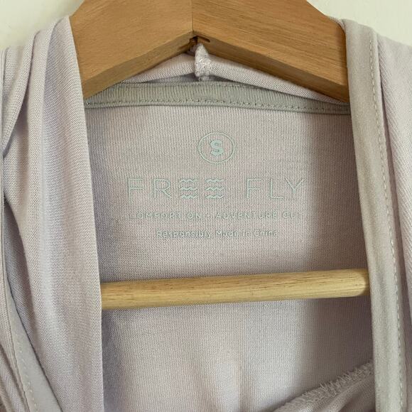 Free Fly Bamboo Light Purple Pink Lightweight Hoodie SZ SMALL Casual Soft EUC - Picture 5 of 9